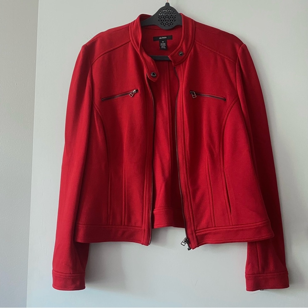 Alfani Red Biker Jacket